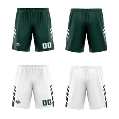 Benutzerdefinierte Grün Weiß Schwarz Reversible Basketball Jersey Personalisierte Print Name Nummer Logo