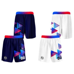 Benutzerdefinierte Marine Rot Blau Reversible Basketball Jersey Personalisierte Print Name Nummer Logo