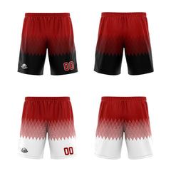 Benutzerdefinierte Reversible Basketball Jersey Personalisierte Print Name Nummer Logo Rot-Schwarz