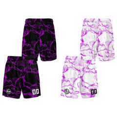 Benutzerdefinierte Schwarz Lila Reversible Basketball Jersey Personalisierte Print Name Nummer Logo