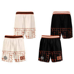 Benutzerdefinierte Creme Rotbraun Reversible Basketball Jersey Personalisierte Print Name Nummer Logo