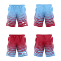 Benutzerdefinierte Blau Rot Weiß Reversible Basketball Jersey Personalisierte Print Name Nummer Logo