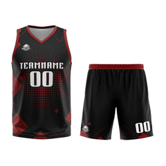 Benutzerdefinierter Schwarz Basketball Jersey Uniform Anzug gedruckt Ihr Logo Name Nummer