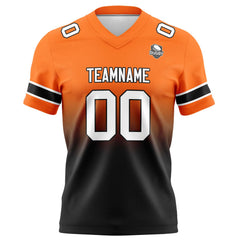 Benutzerdefinierte Gradient Fußball Trikots Personalisierte Name Nummer Logo Orange&Schwarz