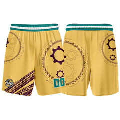 Benutzerdefinierter Hellgelb Braun Basketball Jersey Uniform Anzug gedruckt Ihr Logo Name Nummer