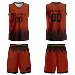 Benutzerdefinierter Braun Dunkelbraun Basketball Jersey Uniform Anzug gedruckt Ihr Logo Name Nummer