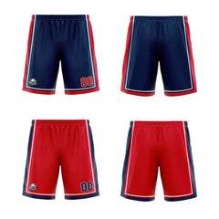 Benutzerdefinierte Marine Rot Weiß Reversible Basketball Jersey Personalisierte Print Name Nummer Logo