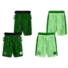 Benutzerdefinierte Grün Reversible Basketball Jersey Personalisierte Print Name Nummer Logo