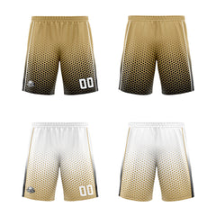 Benutzerdefinierte Altes Gold Schwarz Weiß Reversible Basketball Jersey Personalisierte Print Name Nummer Logo