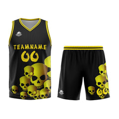 Benutzerdefinierter Schwarz Basketball Jersey Uniform Anzug gedruckt Ihr Logo Name Nummer