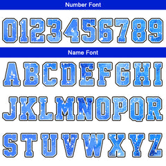 Benutzerdefinierte Weiß Blau Kurzarm-Kapuzenpullover für Männer Frauen Hemden mit Kapuzen gedruckt Name Logo