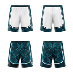 Benutzerdefinierte Weiß Dunkelgrün Reversible Basketball Jersey Personalisierte Print Name Nummer Logo