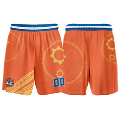Benutzerdefinierter Orange Blau Basketball Jersey Uniform Anzug gedruckt Ihr Logo Name Nummer