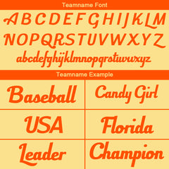 Benutzerdefinierte Authentisch Baseball-Trikot Gold-Orange
