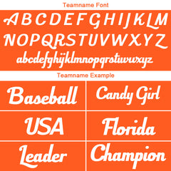 Benutzerdefinierte Authentisch Baseball-Trikot Orange-Weiß