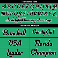 Benutzerdefinierte Authentisch Baseball-Trikot Grün Schwarz