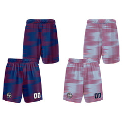 Benutzerdefinierte Blau Rot Reversible Basketball Jersey Personalisierte Print Name Nummer Logo