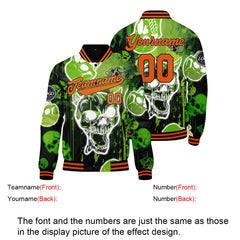 Benutzerdefinierte Grün Varsity-Jacke. Letterman-Jacke für Männer, Frauen und Jugendliche