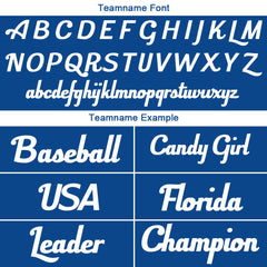 Benutzerdefinierte Authentisch Baseball-Trikot Royal-Weiß