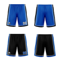 Benutzerdefinierte Royal Schwarz Reversible Basketball Jersey Personalisierte Print Name Nummer Logo