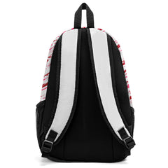 Anpassen Weiß Rot Sport Rucksäcke Mit Personalisiert Namen, Zahlen und Logos