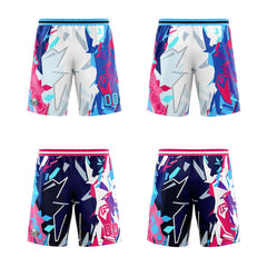 Benutzerdefinierte Hellblau Reversible Basketball Jersey Personalisierte Print Name Nummer Logo