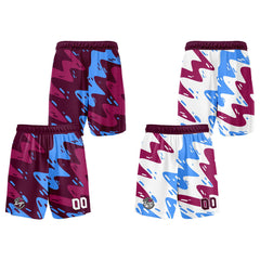 Benutzerdefinierte Burgund Licht Reversible Basketball Jersey Personalisierte Print Name Nummer Logo