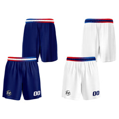 Benutzerdefinierte Marine Rot Reversible Basketball Jersey Personalisierte Print Name Nummer Logo