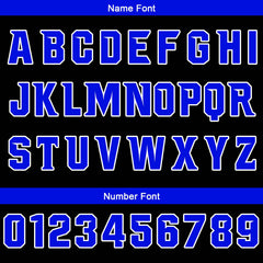 Benutzerdefinierter Schwarz Blau Basketball Jersey Uniform Anzug gedruckt Ihr Logo Name Nummer