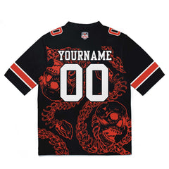 Benutzerdefinierte Gradient Fußball Trikots Personalisierte Name Nummer Logo Orange