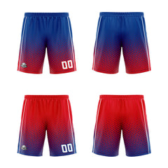 Benutzerdefinierte Blau Rot Reversible Basketball Jersey Personalisierte Print Name Nummer Logo