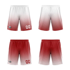 Benutzerdefinierte Weiß Rot Reversible Basketball Jersey Personalisierte Print Name Nummer Logo
