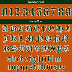 Benutzerdefinierte Varsity-Jacke. Letterman-Jacke für Männer, Frauen und Jugendliche Orange Dunkelgrün