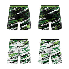 Benutzerdefinierte Schwarz Dunkelgrün Reversible Basketball Jersey Personalisierte Print Name Nummer Logo