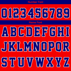 Benutzerdefinierte Rot Dunkelblau Reversible Basketball Jersey Personalisierte Print Name Nummer Logo
