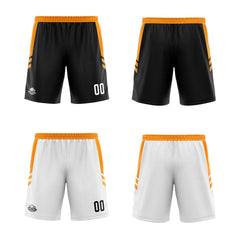 Benutzerdefinierte Schwarz Orange Reversible Basketball Jersey Personalisierte Print Name Nummer Logo