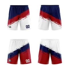 Benutzerdefinierte Reversible Basketball Jersey Personalisierte Print Name Nummer Logo Marine -Rot-Weiß