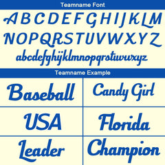 Benutzerdefinierte Authentisch Baseball-Trikot Creme-königlich