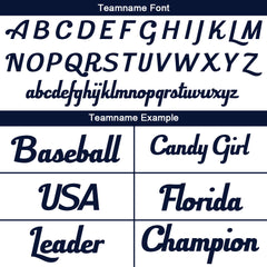 Benutzerdefinierte Authentisch Baseball-Trikot Weiß-Marine