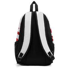 Anpassen Rot Weiß Sport Rucksäcke Mit Personalisiert Namen, Zahlen und Logos