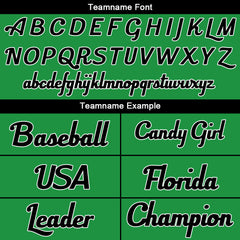 Benutzerdefinierte Authentisch Baseball-Trikot Kelly Grün-Schwarz