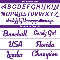 Benutzerdefinierte Authentisch Baseball-Trikot Weiß- Lila