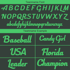 Benutzerdefinierte Authentisch Baseball-Trikot Dunkel Grau-Grün