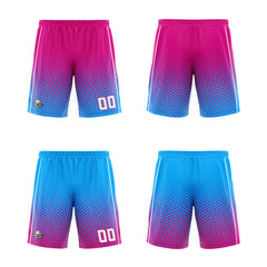 Benutzerdefinierte Reversible Basketball Jersey Personalisierte Print Name Nummer Logo Heiß Rosa -Blau