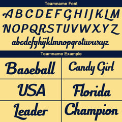 Benutzerdefinierte Authentisch Baseball-Trikot Gold-Marine