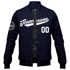 Benutzerdefinierte Verlauf Varsity-Jacke. Letterman-Jacke Marine