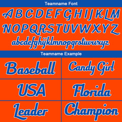 Benutzerdefinierte Authentisch Baseball-Trikot Orange-königlich