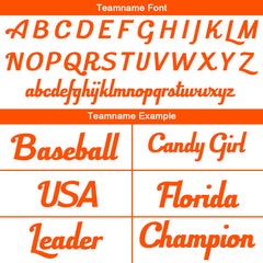 Benutzerdefinierte Authentisch Baseball-Trikot Weiß-Orange