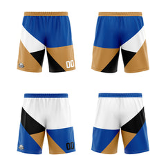 Benutzerdefinierte Reversible Basketball Jersey Personalisierte Print Name Nummer Logo Color Block-Royal&Gold