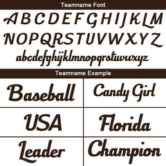 Benutzerdefinierte Authentisch Baseball-Trikot Weiss-braun